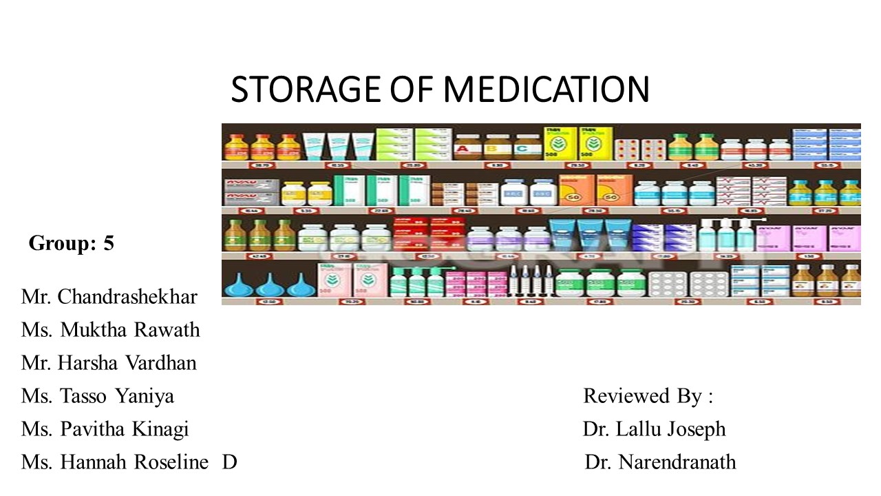 Storage Of Medication